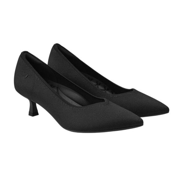 Viviai Black Pumps  Pointed-Toe Kitten Heels (Scarlett) Worn once 9 - Picture 1 of 11